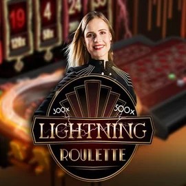 Official Live Casino logo: Lightning Roulette by Evolution at SpinDog Casino