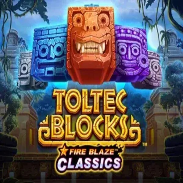 Fire Blaze: Toltec Blocks slot icon by Rarestone Gaming, available at SpinDog Casino